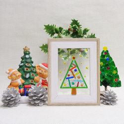 【クリスマスツリー】　フュージンググラス 1枚目の画像