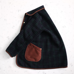 reversible wool coat * black & green check * 第12張的照片