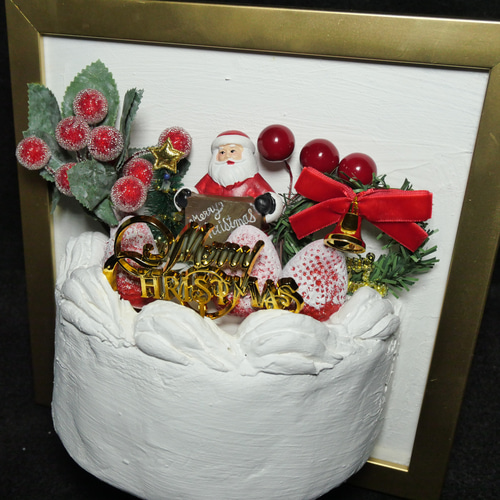 油絵 絵画 【飛び出すクリスマスケーキ】 絵画 【飛び出すクリスマスケーキ】 油絵