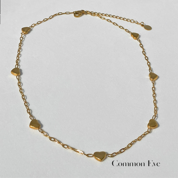 Common Eve ハートネックレス  /付けっぱなしOK/金属アレルギー対応 1枚目の画像