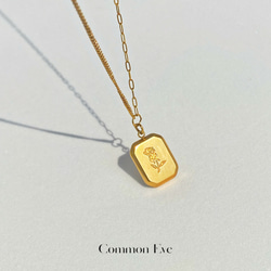 Common Eve　フラワーペンダント ネックレス/付けっぱなしOK/金属アレルギー対応 1枚目の画像