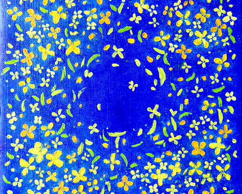 油絵 躍る金木犀 絵画 ICHI 通販 16862306｜Creema(クリーマ)