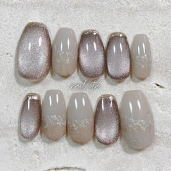 チョコブラウン ネイルチップ 大人シンプル】チョコブラウン ネイルチップ ネイルチップ（つけ