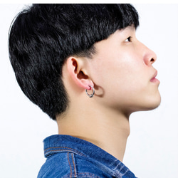 AOI Jewel ピアス メンズ レディース 5連リング フープピアス 両耳セット アレルギー対応 (12mm) 8枚目の画像