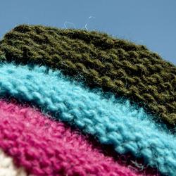 手織りウールニットソックス/ストライプソックス/ウールかぎ針編みストッキング/暖かいウールソックス - 南米産ブルーベリーフルー 10枚目の画像