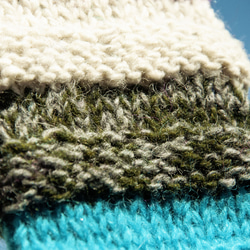 手織りウールニットソックス/ストライプソックス/ウールかぎ針編みストッキング/暖かいウールソックス - 南米産ブルーベリーフルー 11枚目の画像