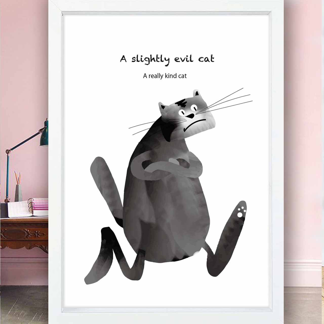 チョイワルCat　ネコ　イラスト　ポスター　A4 A3 A2 A1　アートポスター　アート/sei/新着順検索　2209