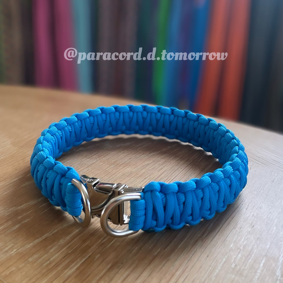 パラコード首輪 犬の首輪 中型犬 大型犬 脱着楽々ダブルDリングタイプ