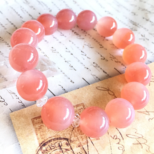 【健康・長寿・子宝】虹！瑪瑙ハート・カルサイト共生⭐️ジォード薄いピンク⭐️N166 健康・長寿・子宝】虹！瑪瑙ハート・カルサイト共生⭐️ジォード薄い