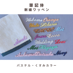 フェルトの筆記体オーダーアイロンワッペン※7文字まで【小/中/大