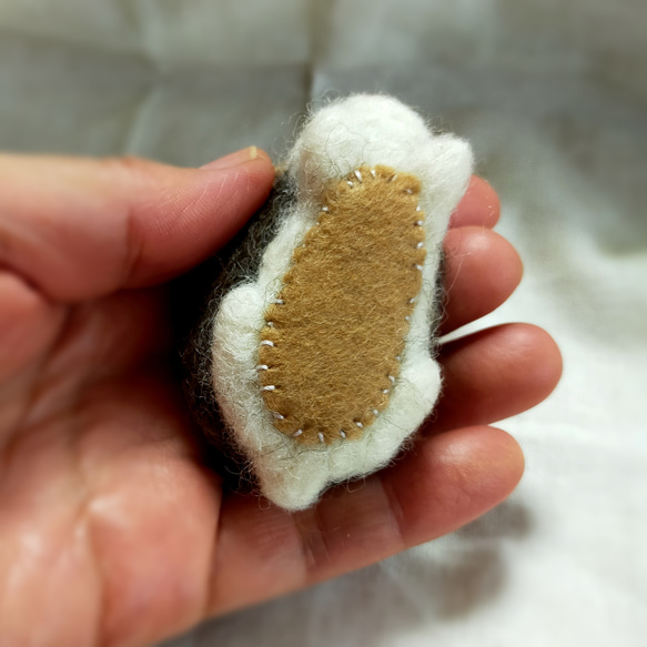 羊毛ハリネズミのピンクッション・オブジェ・針山(パステル)はりねずみ・針ネズミ 5枚目の画像