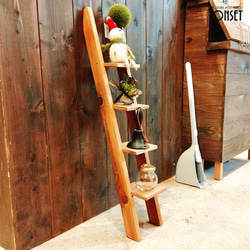 ミニラダーラック4段 ヴィンテージcol. 棚・シェルフ・ラック 工房