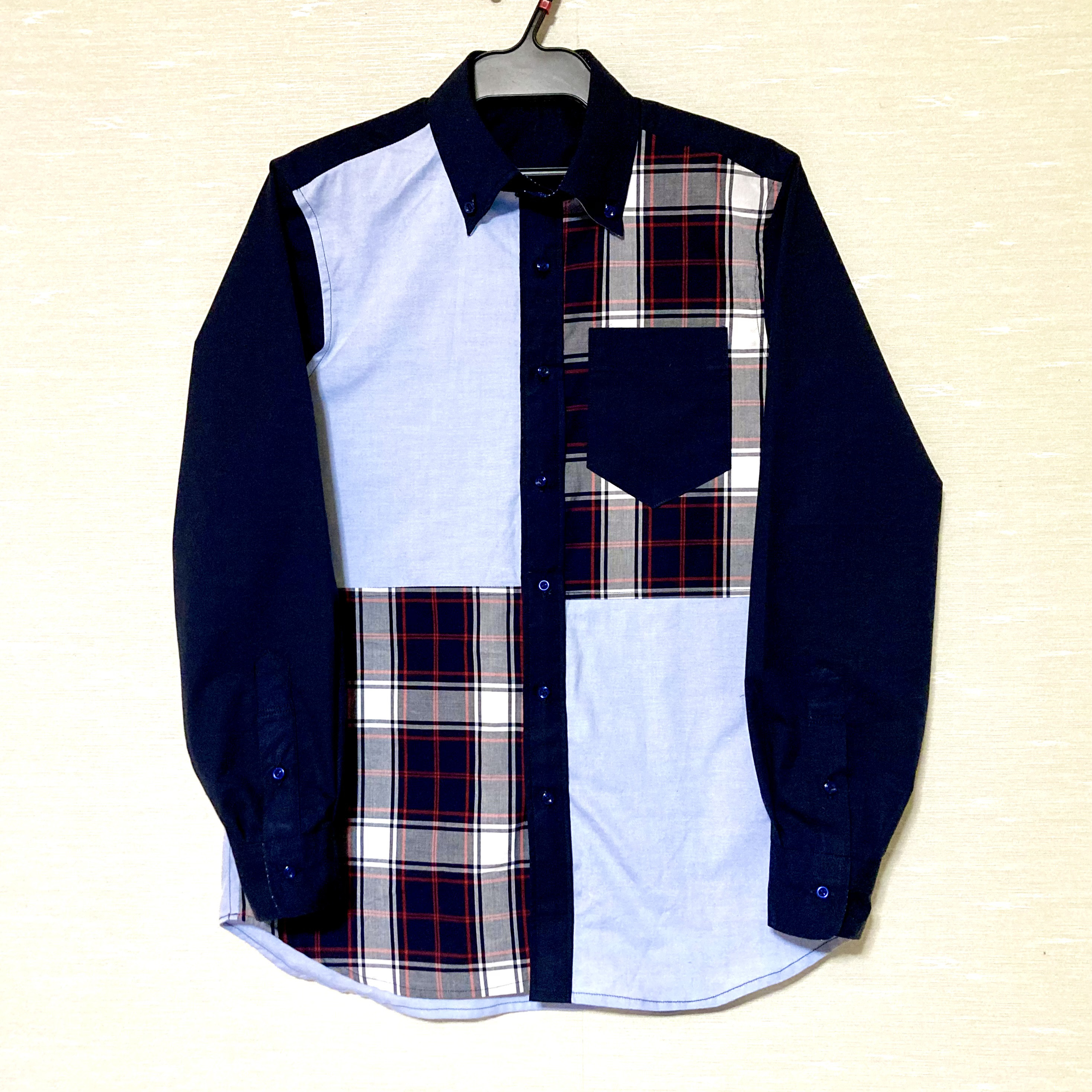 Preppy Classic | パッチワーク| ボタンダウン・メンズシャツ｜受注制作・サイズ指定可｜綿100%