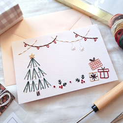 【冬の紙刺繍キット】『クリスマス』 5枚目の画像