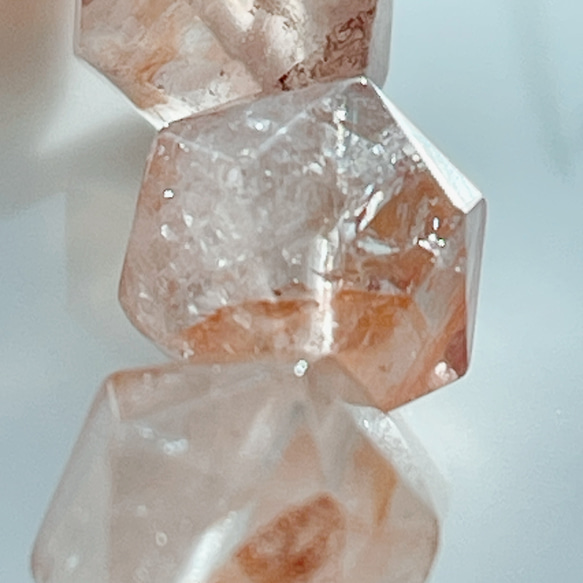 ガネーシュヒマール産水晶&マニカランヒマラヤピンク水晶ブレス 11枚目の画像