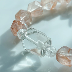 ガネーシュヒマール産水晶&マニカランヒマラヤピンク水晶ブレス 3枚目の画像