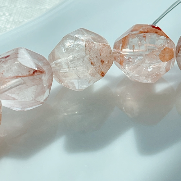 ガネーシュヒマール産水晶&マニカランヒマラヤピンク水晶ブレス 12枚目の画像