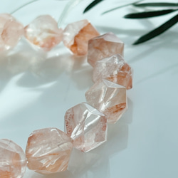 ガネーシュヒマール産水晶&マニカランヒマラヤピンク水晶ブレス 6枚目の画像