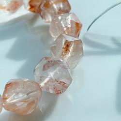 ガネーシュヒマール産水晶&マニカランヒマラヤピンク水晶ブレス 10枚目の画像