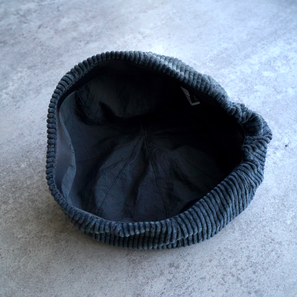 コーデュロイベレー帽/ブラック/遠州織物 4枚目の画像