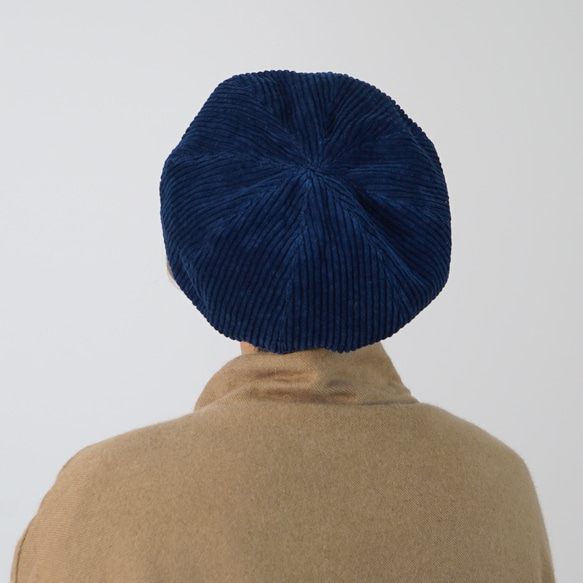 コーデュロイベレー帽/ネイビー/遠州織物 3枚目の画像