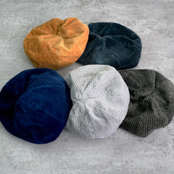コーデュロイベレー帽/オリーブグリーン/遠州織物 10枚目の画像