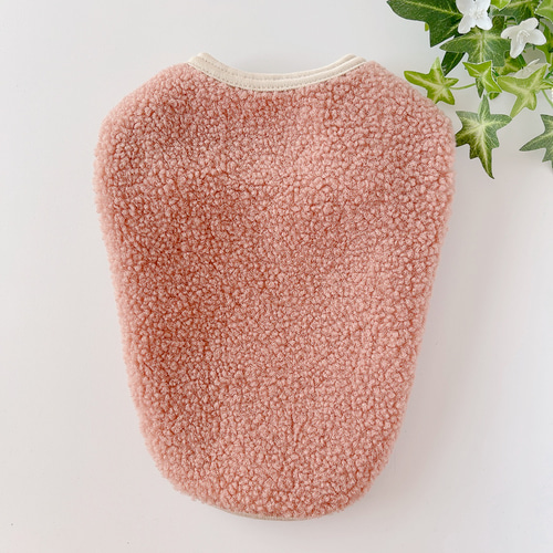 犬服 ボア×トレーナーTシャツ くすみピンク ペット服・アクセサリー