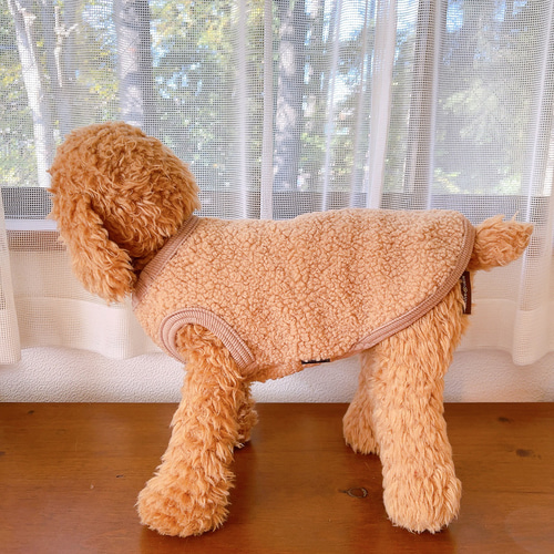 犬服 あったかボアタンクトップ モカ茶 ペット服・アクセサリー