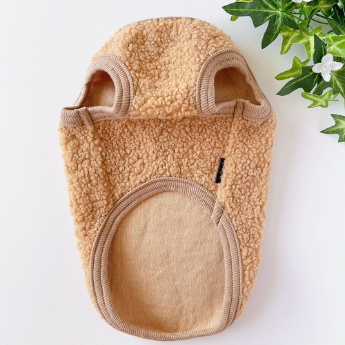 犬服 あったかボアタンクトップ モカ茶 ペット服・アクセサリー