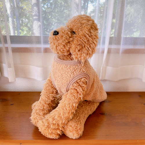 犬服 あったかボアタンクトップ モカ茶 ペット服・アクセサリー