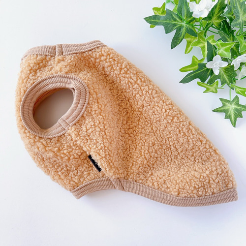 犬服 あったかボアタンクトップ モカ茶 ペット服・アクセサリー