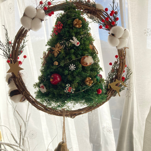 受注生産】ドライフラワー クリスマスツリー 冬 クリスマス 受注生産