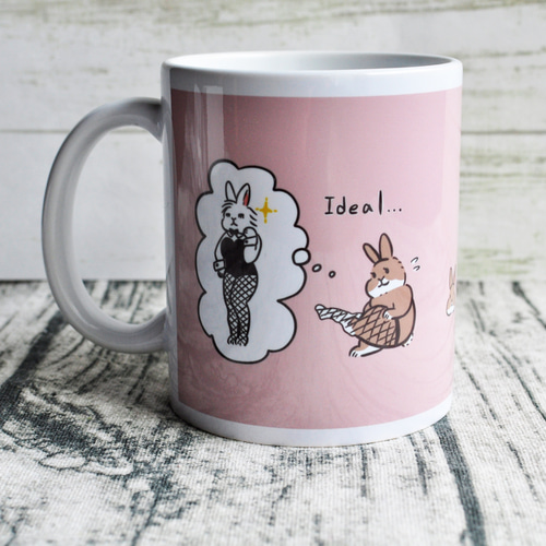 バニーガールの理想と現実マグカップ マグカップ スタジオレッキス