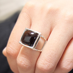 FRAMEWORK square ring　スモーキークォーツ 5枚目の画像