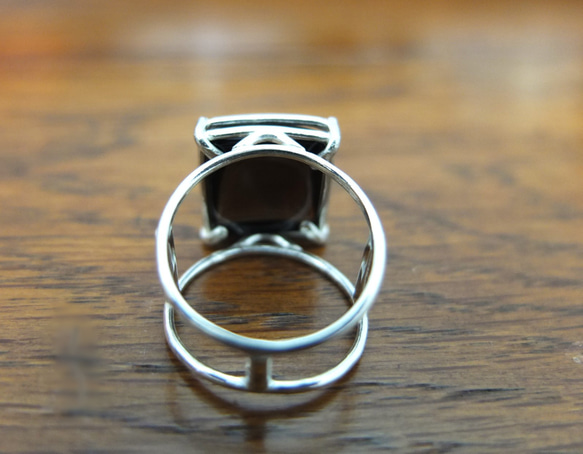 FRAMEWORK square ring　スモーキークォーツ 4枚目の画像