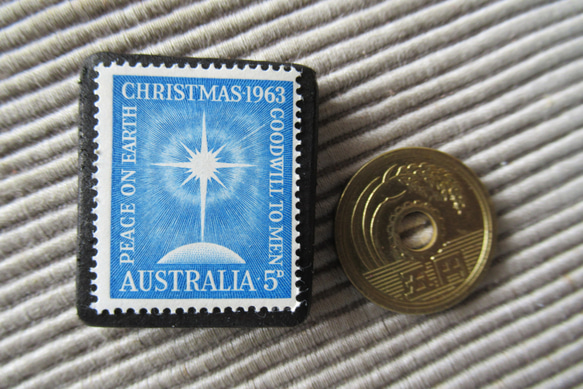 オーストラリア　クリスマス切手ブローチ9128 3枚目の画像