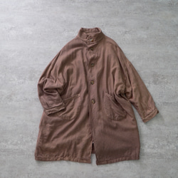 Momonga 羊毛大衣/粉米色/遠州紡織 第10張的照片