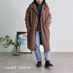 Momonga 羊毛大衣/粉米色/遠州紡織 第9張的照片