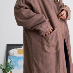 Momonga 羊毛大衣/粉米色/遠州紡織 第6張的照片