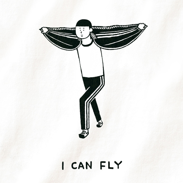 長袖 Tシャツ 『私は飛ぶことができます。』 男女兼用 ロンT 空 2枚目の画像