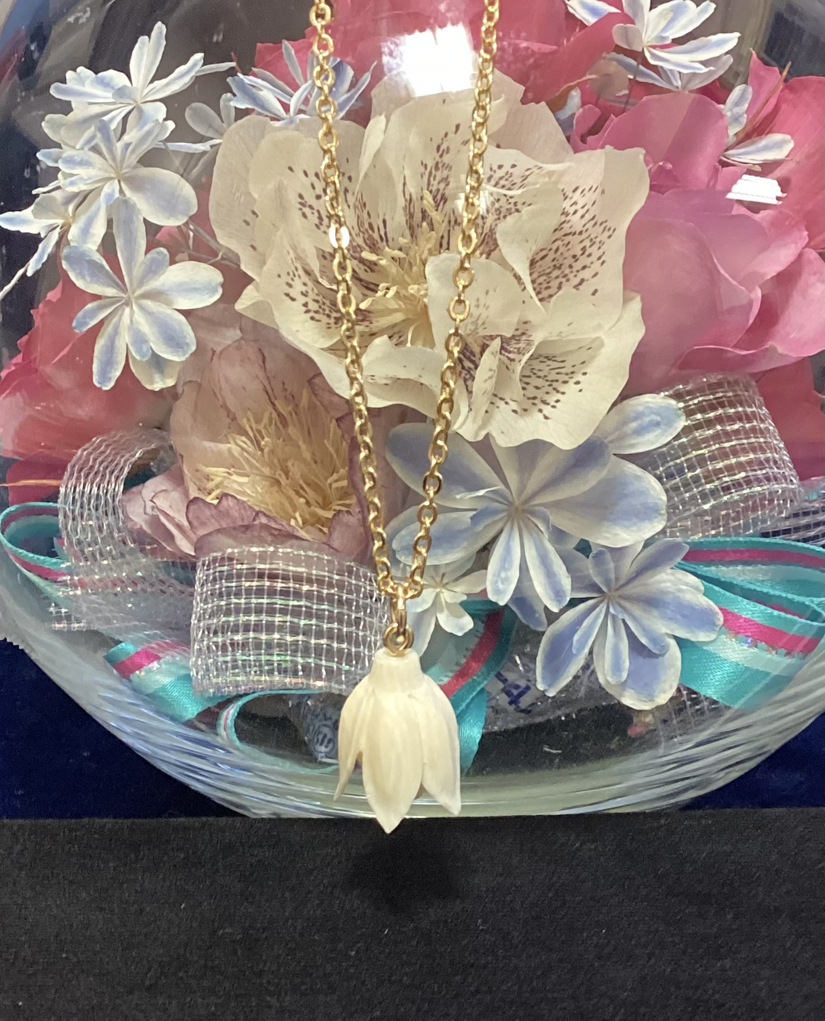 ☆本象牙ペンダント（チューリップ小）※A-89