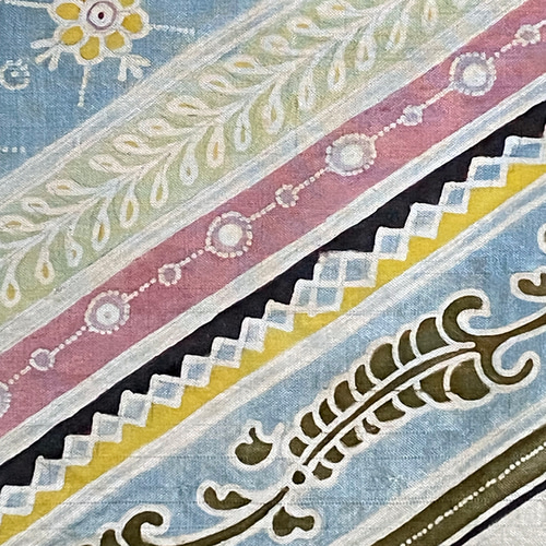 ◯手描きロウケツ染め創作布　 　　　　図柄、　\" 桐と鳳凰\" 友禅染掛幅 桐鳳凰図 文化遺産オンライン