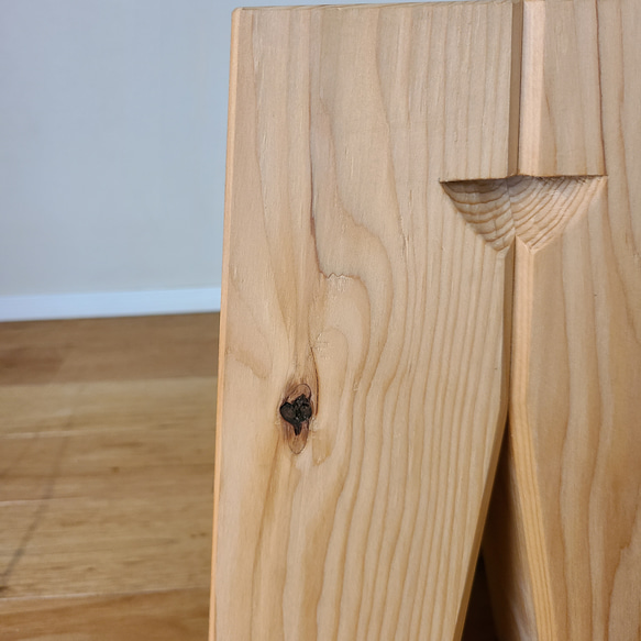 彫刻のようなスツール小　花台　サイドテーブル　椅子　無垢　天然　木製　置物 13枚目の画像