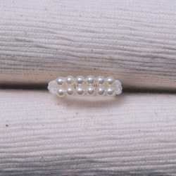 雙線 ◦珍珠戒指-S / 象牙色 第7張的照片