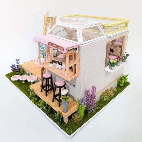 ねこカフェ 』ミニチュアドールハウスの完成品です その他インテリア