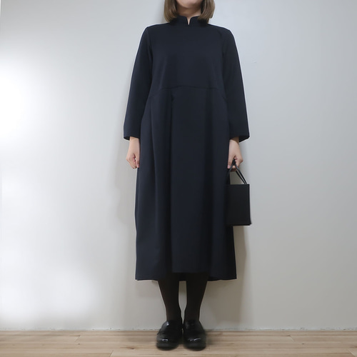 シワにならない】入学式、卒業式❣️長袖フォーマルワンピース（襟2