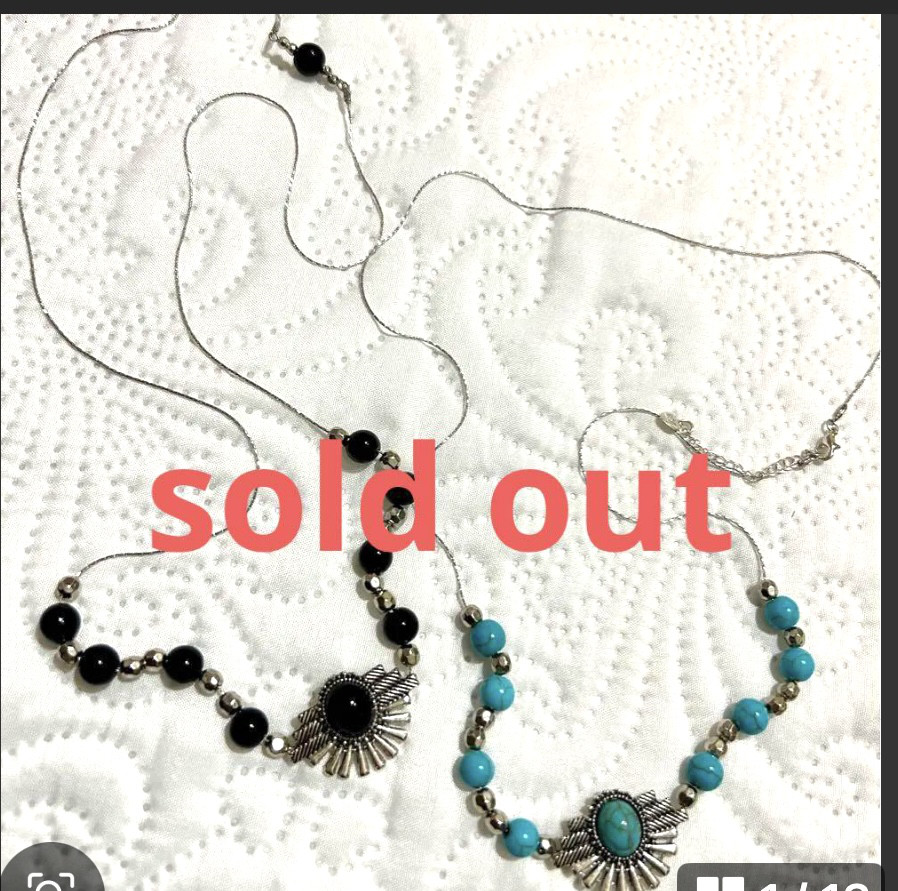 «373»◤完売◢ビンテージ風なペンダント(ブラックのみです)