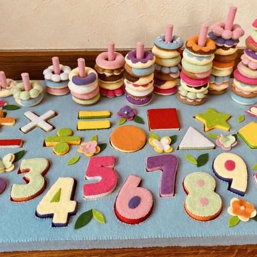 SHIDO-RICO フェルトで作る数字・計算・英単語知育セット☆型紙  