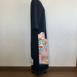 No.91留袖ドレスワンピースM〜Lサイズ11号七分袖 4枚目の画像