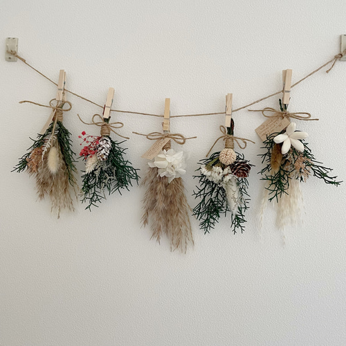 ＊Natural＊クリスマスガーランド☆ドライフラワーリース Natural＊クリスマスガーランド☆ドライフラワーリース